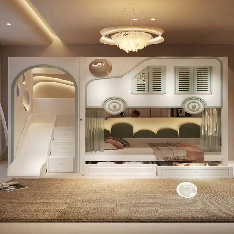 Bunk Bed With Stairs And Slide - Новая модель: роскошная двухъярусная кровать для