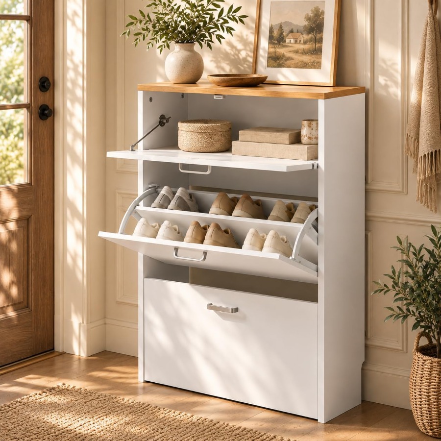 Shoe Rack Cabinet Narrow Entryway - Шкаф для обуви, предназначенный для хранения