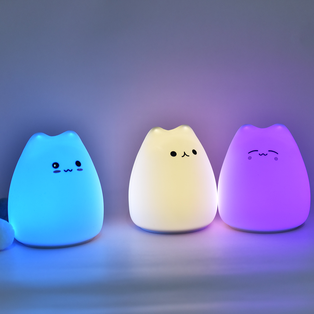 Floating Nightstand With Led Light - Светодиодный ночник для детей, мягкий силиконовый