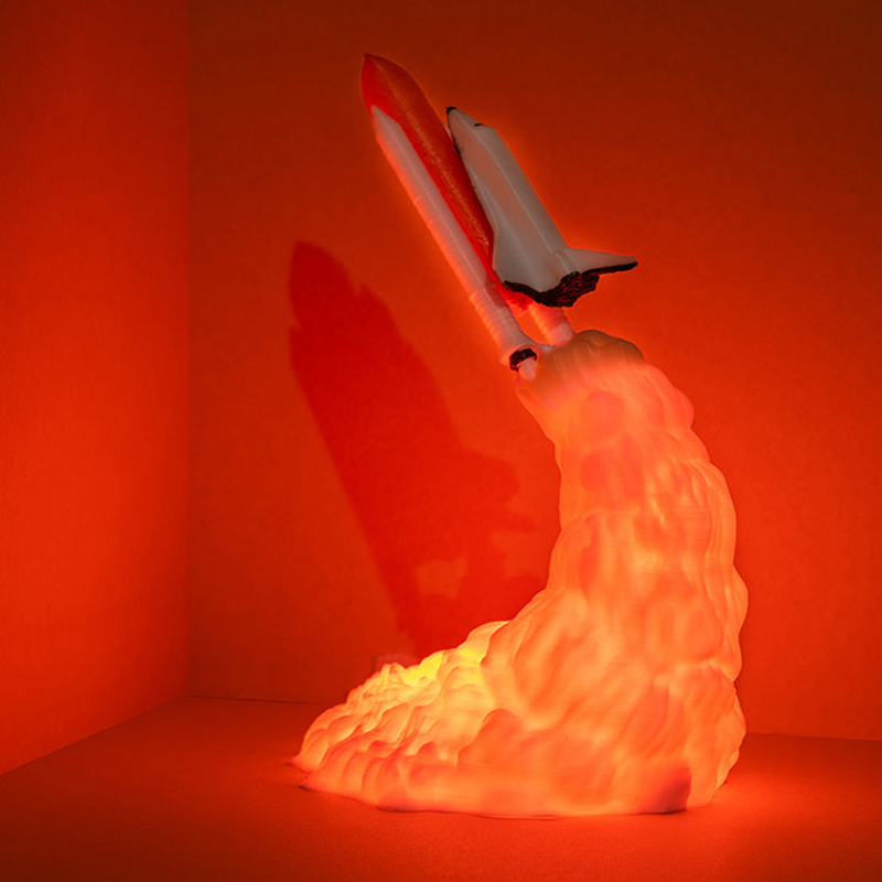 Floating Nightstand With Led Light - USB перезаряжаемая космическая лампа-ракета, светодиодная настольная