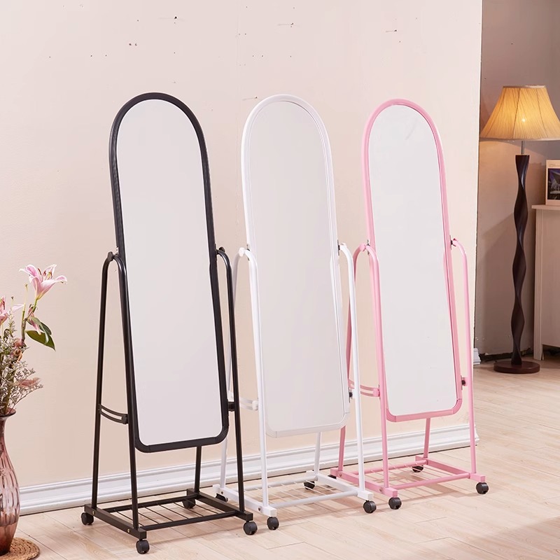 Full Length Mirror Jewelry Armoire - Простое металлическое мобильное зеркало для примерочной,