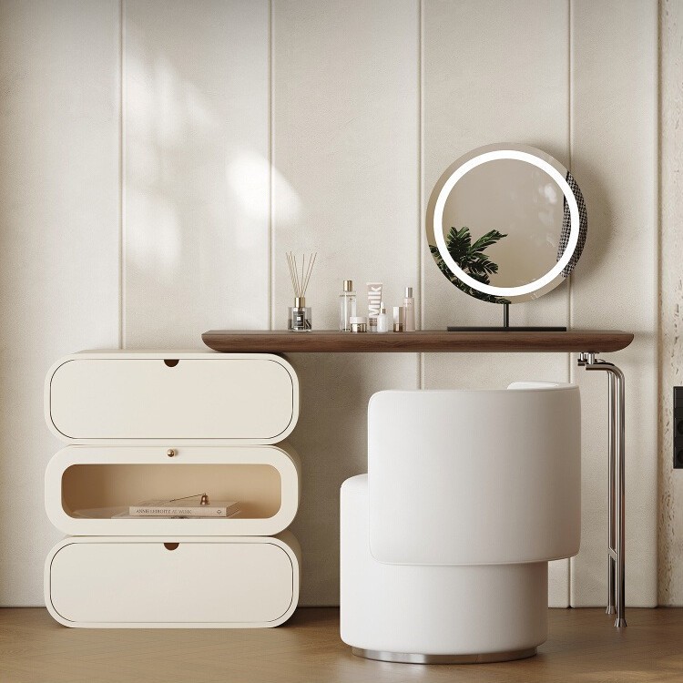 Изысканный стеклянный туалетны – обзор и цена Dressing Table Vanity With Lighted Mirror