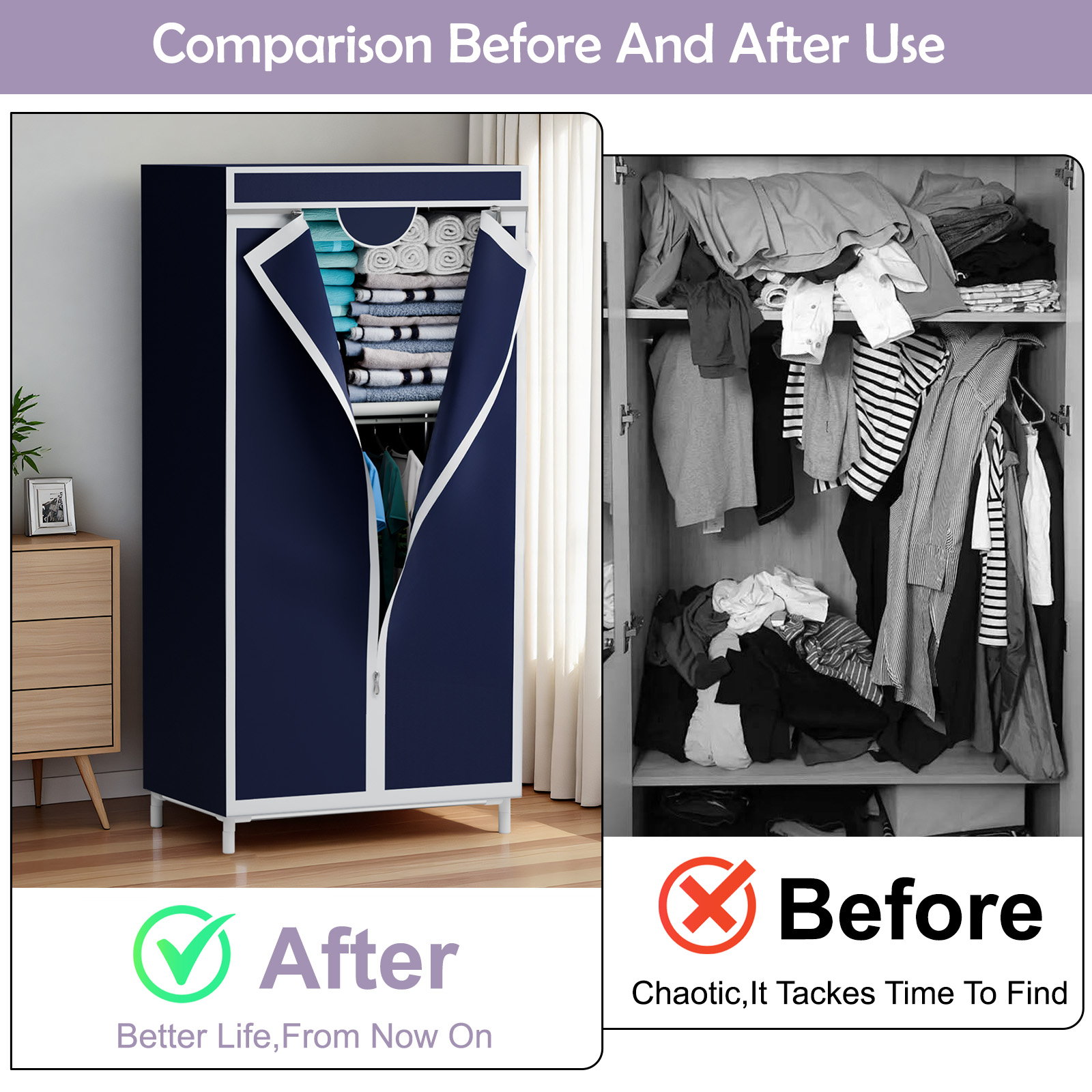 Портативный тканевый шкаф-гард – обзор и цена Wardrobe Closet Portable Fabric Cover