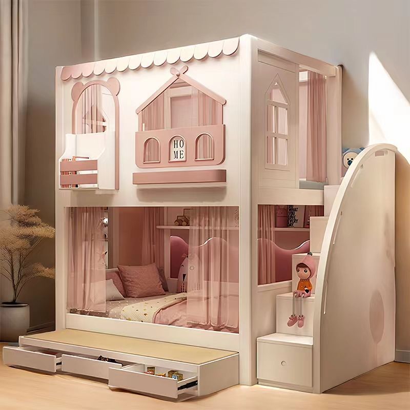 Детская двухъярусная кровать д – обзор и цена Bunk Bed With Stairs And Slide