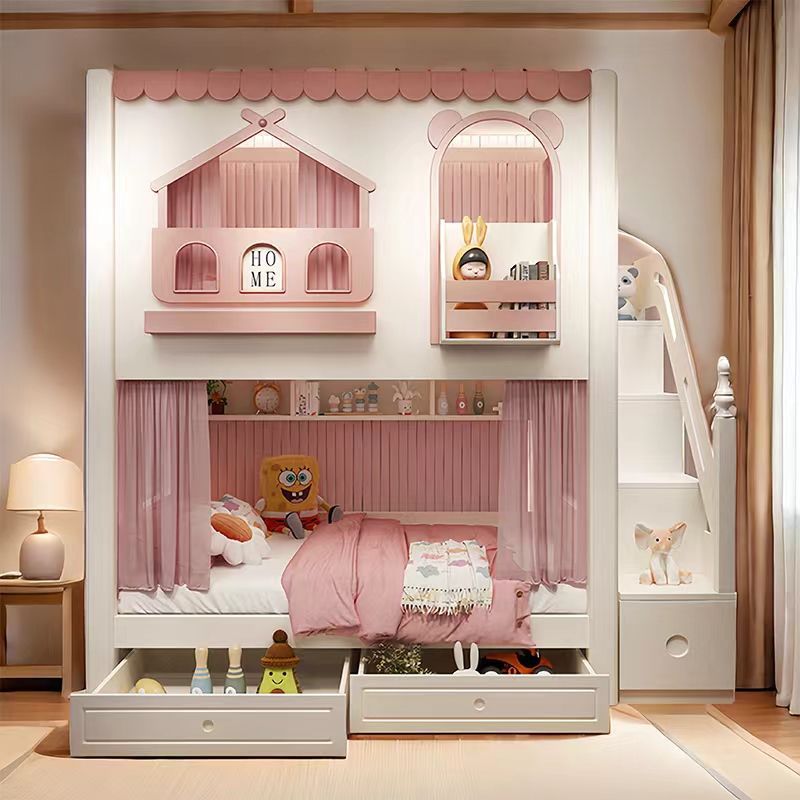 Детская двухъярусная кровать д – обзор и цена Bunk Bed With Stairs And Slide