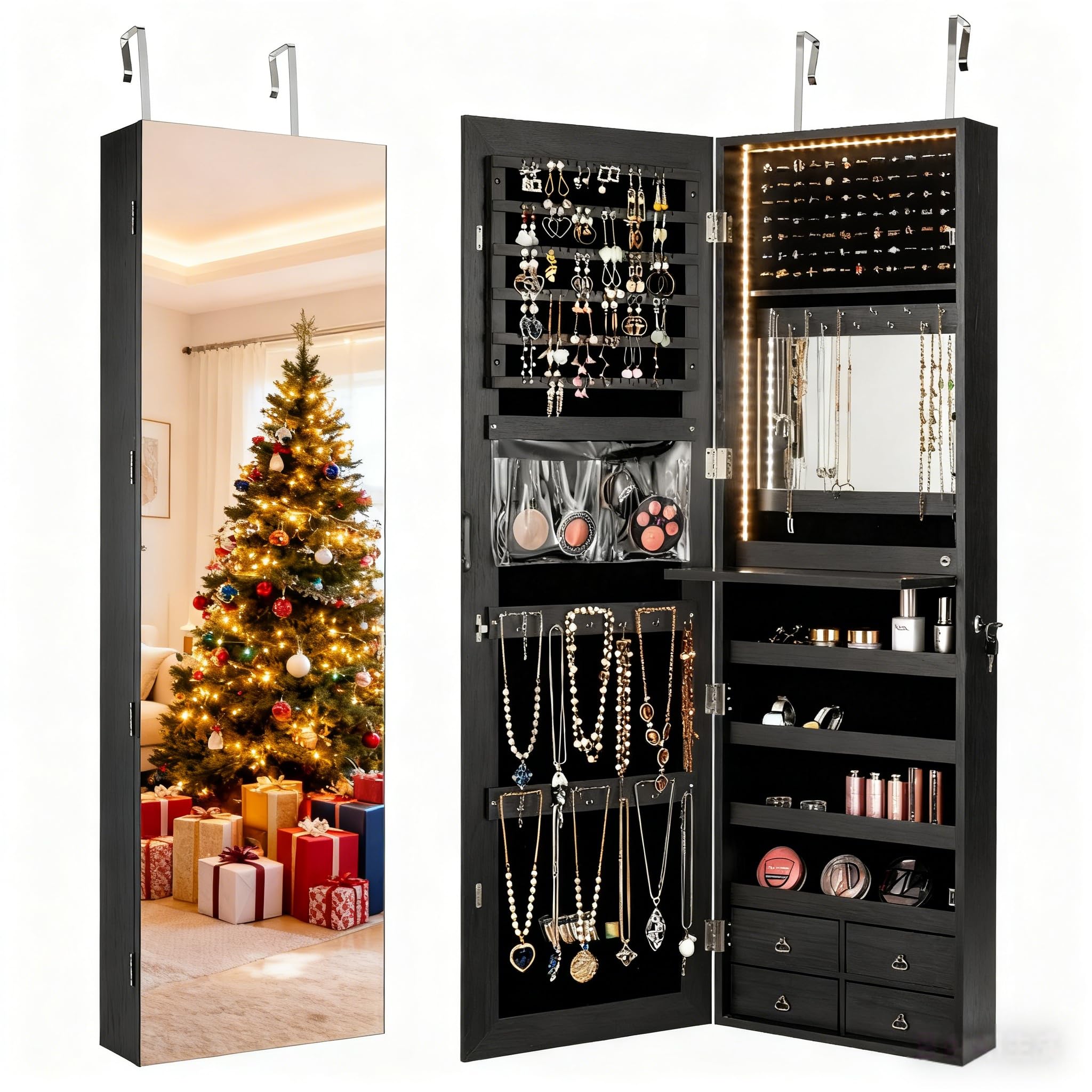 47-дюймовый светодиодный шкаф  – обзор и цена Full Length Mirror Jewelry Armoire