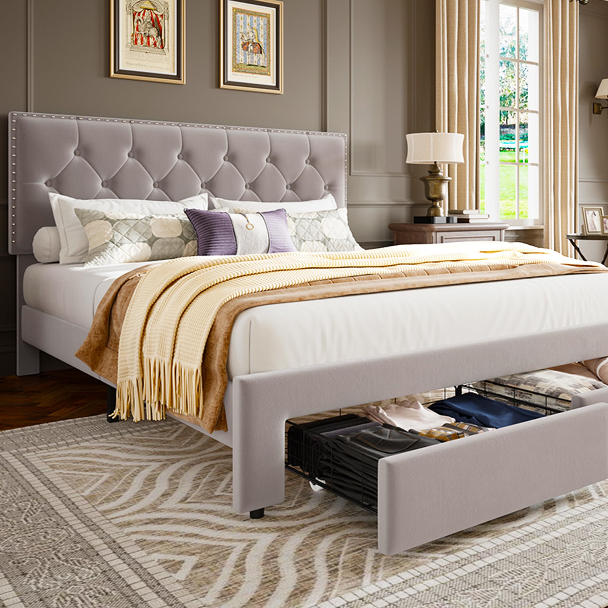 Каркас кровати размера «king s – обзор и цена King Size Bed Frame With Storage Drawers