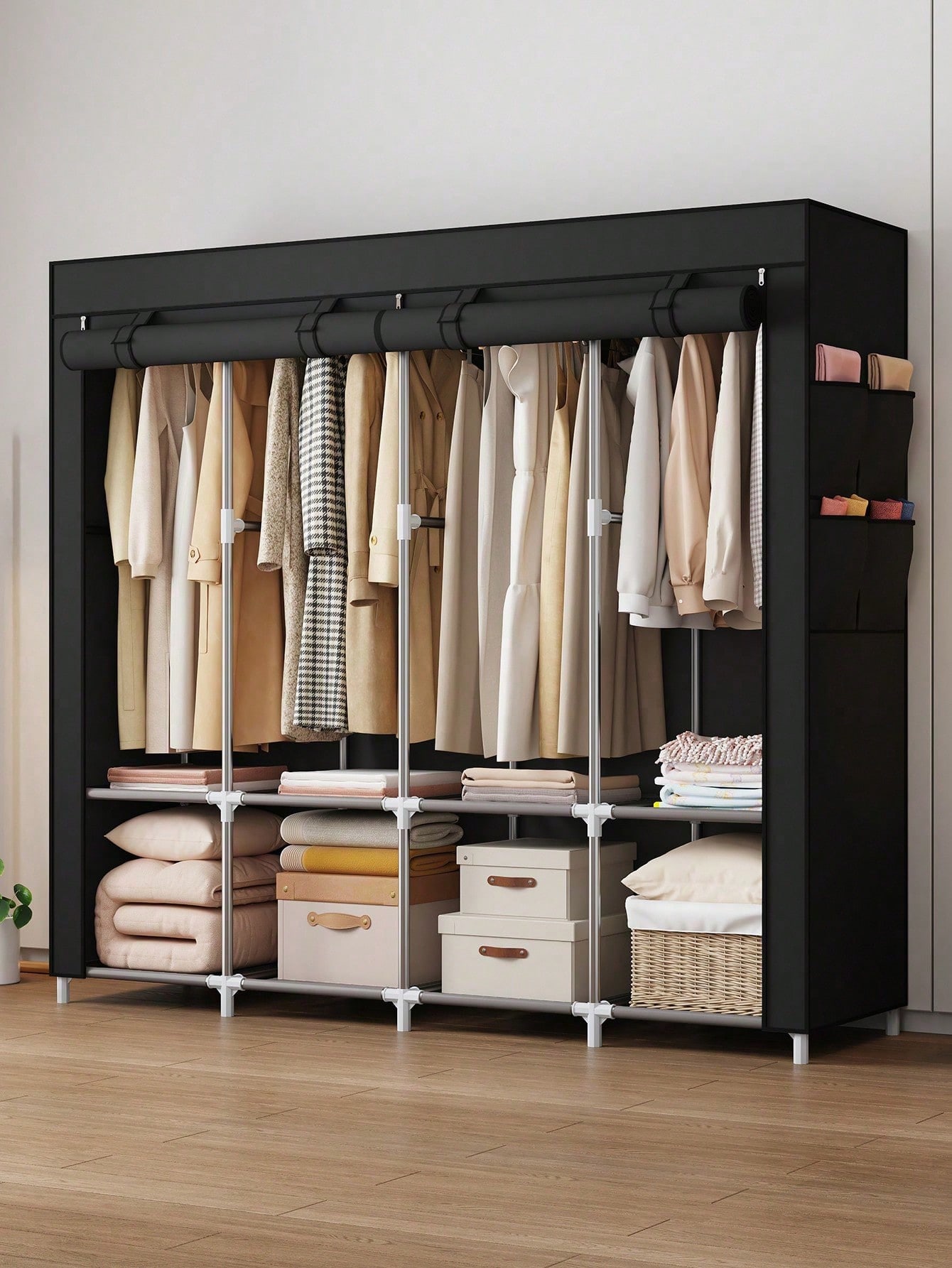 Большой переносной шкаф-гардер – обзор и цена Wardrobe Closet Portable Fabric Cover